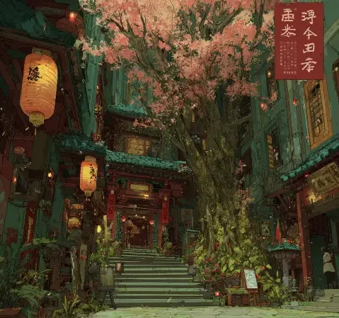樱花动漫里番漫画阅读场景，读者在书架前翻阅漫画